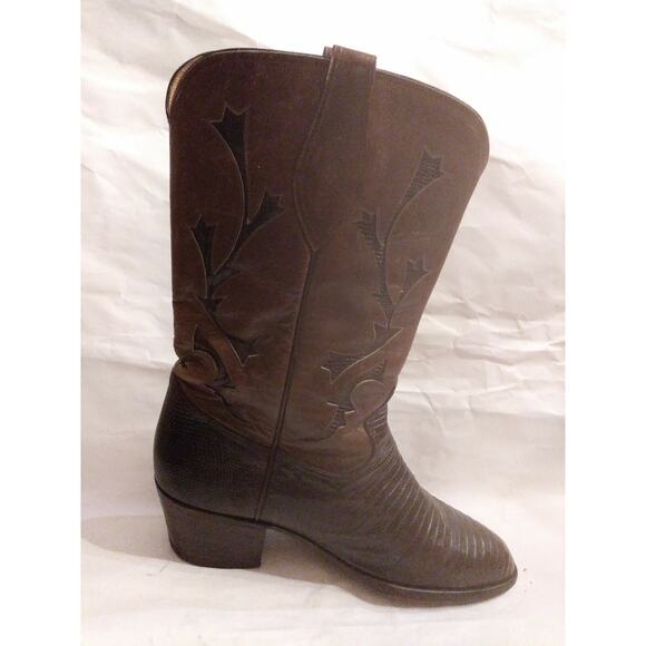 Rare designer DIFABRIZIO genuine lizard leather CUSTOM handmade BOOTS brown us10 main image 11